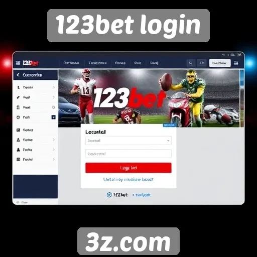 Interface de usuário do 123bet login